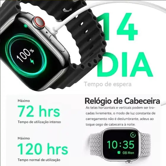 Smartwatch Watch 9 ProMax Amoled NFC + 3 Pulseiras GPS Traking + 20 modos Esportivos